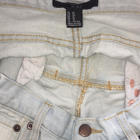 Forever 21. Size 30, light wash denim shorts - Picture 3 of 4